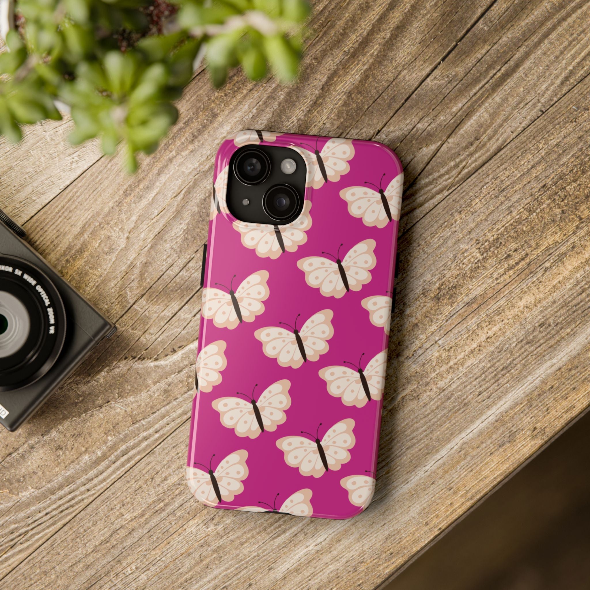 Pink Butterfly Phone Case