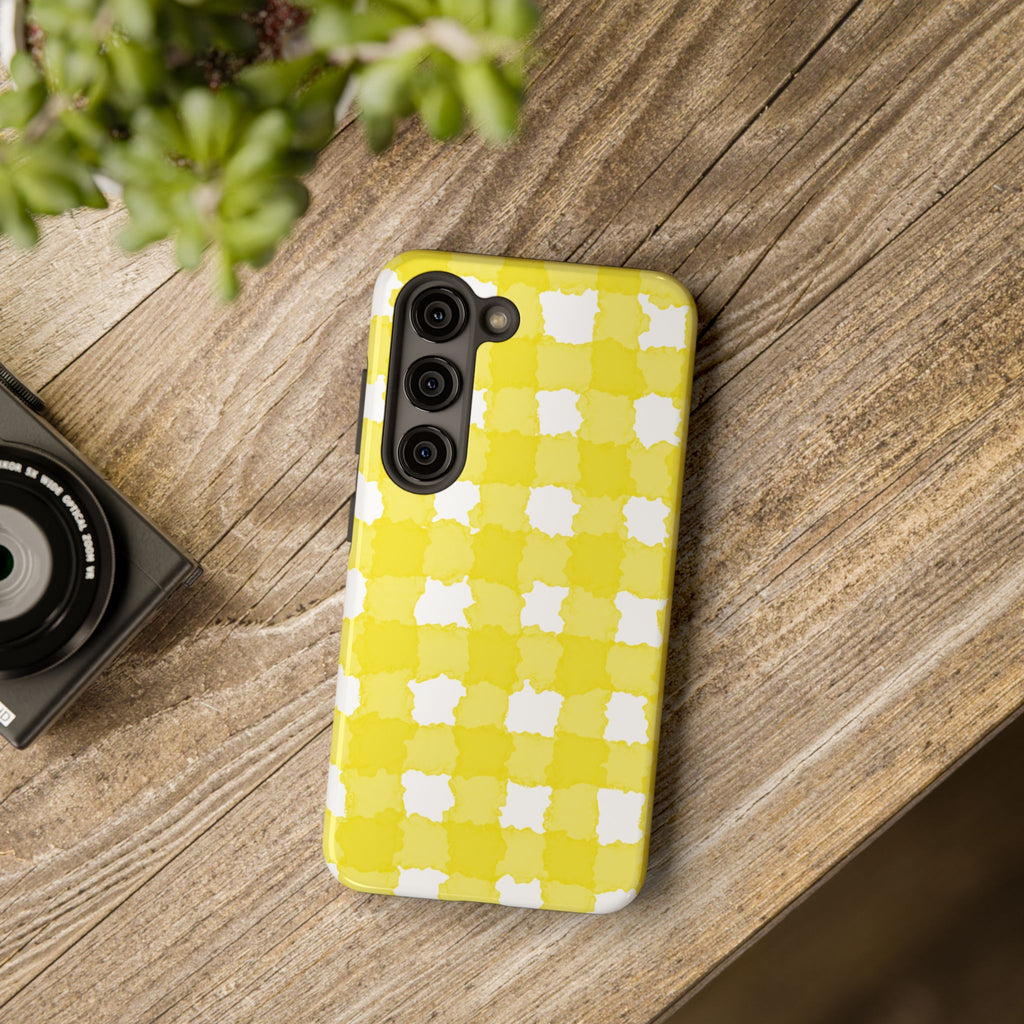 Yellow Gingham Phone Case