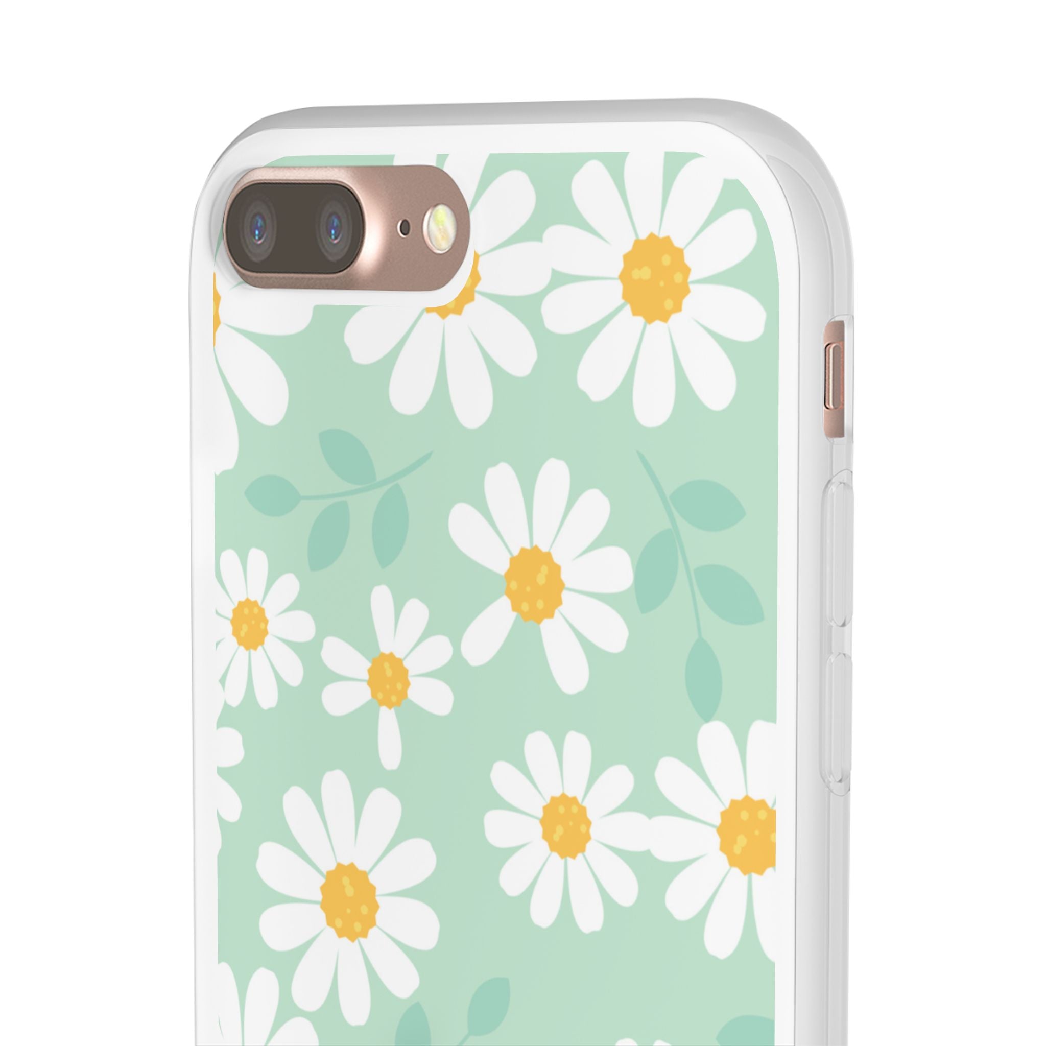 Mint Green Daisy Floral Flexi Phone Case