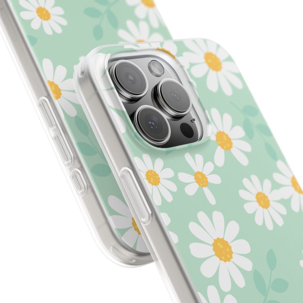 Mint Green Daisy Floral Flexi Phone Case