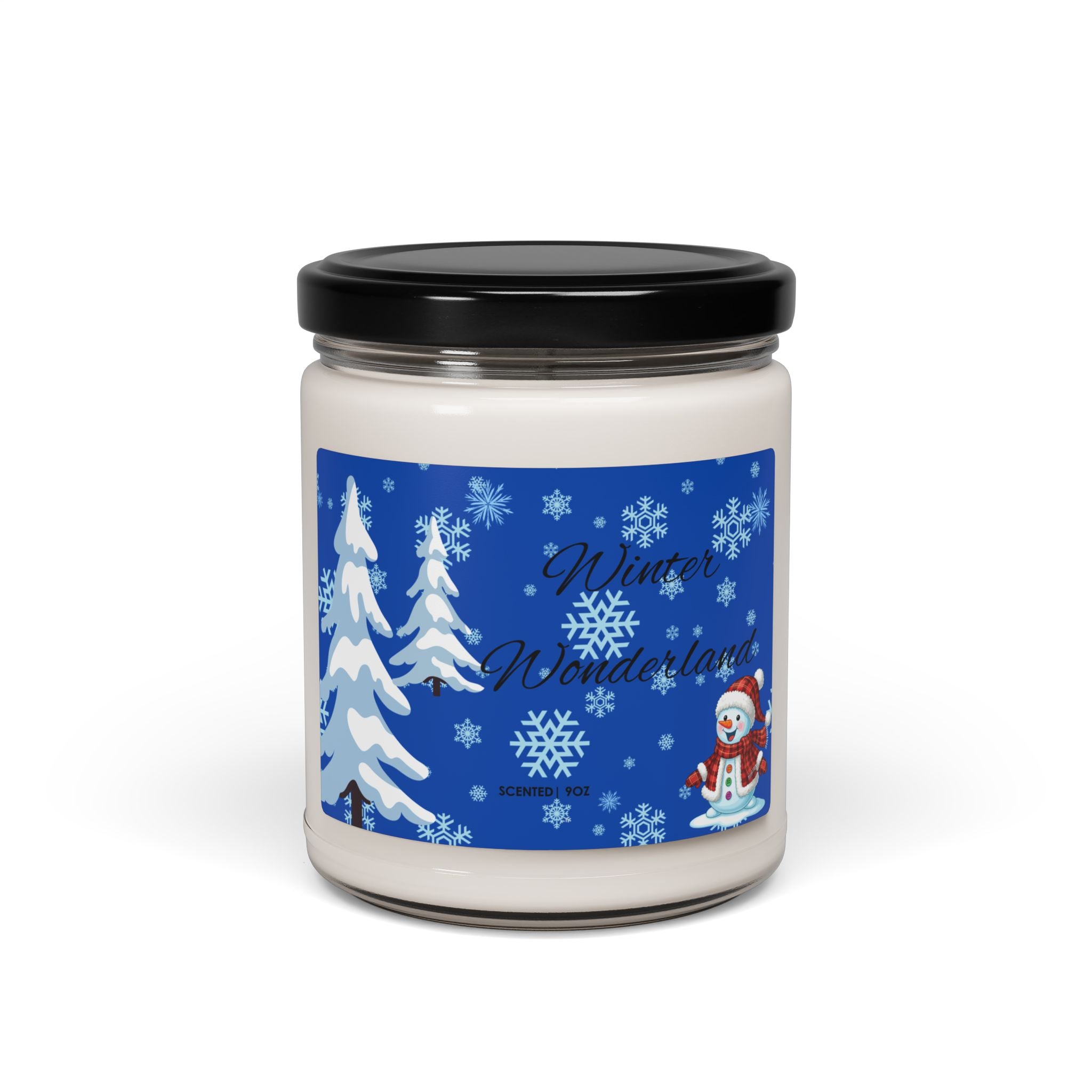 Winter Wonderland Scented Soy Candle- 9oz Holiday Snowman Gift