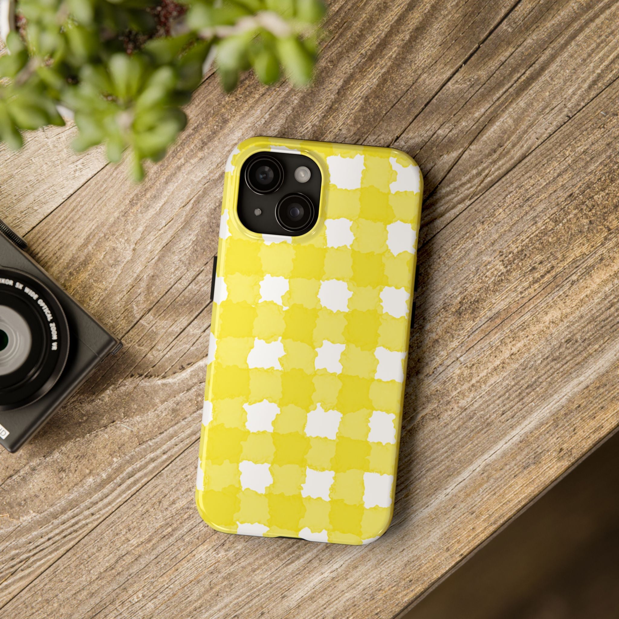 Yellow Gingham Phone Case