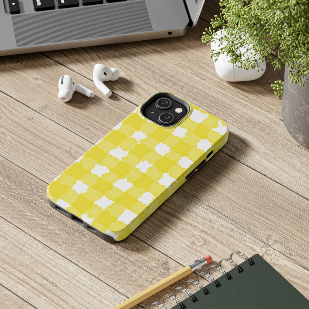 Yellow Gingham Phone Case