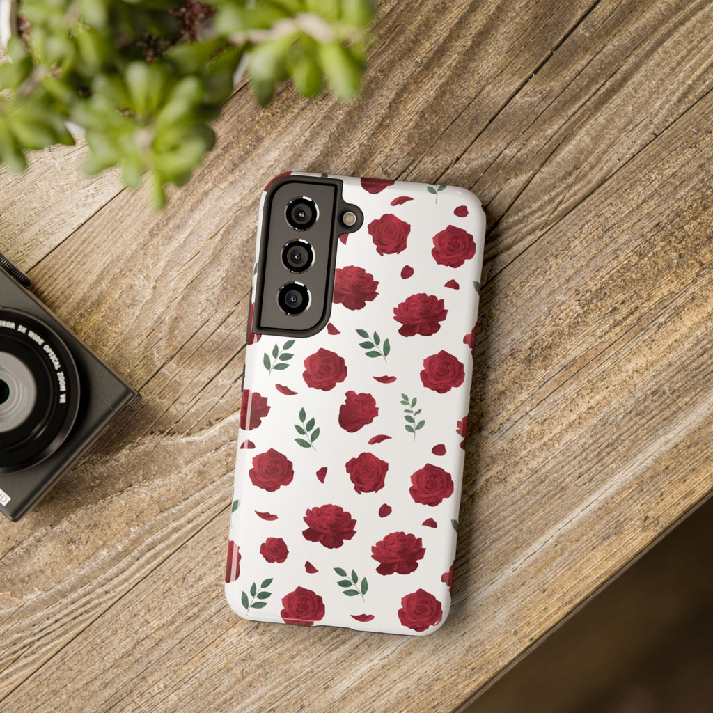 Red Rose Pattern Phone Case