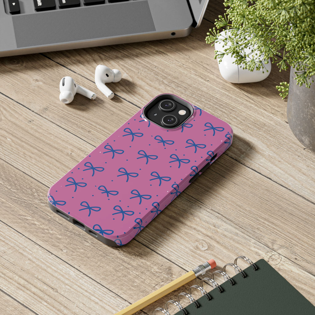 Cute Purple Bow Pattern Phone Case