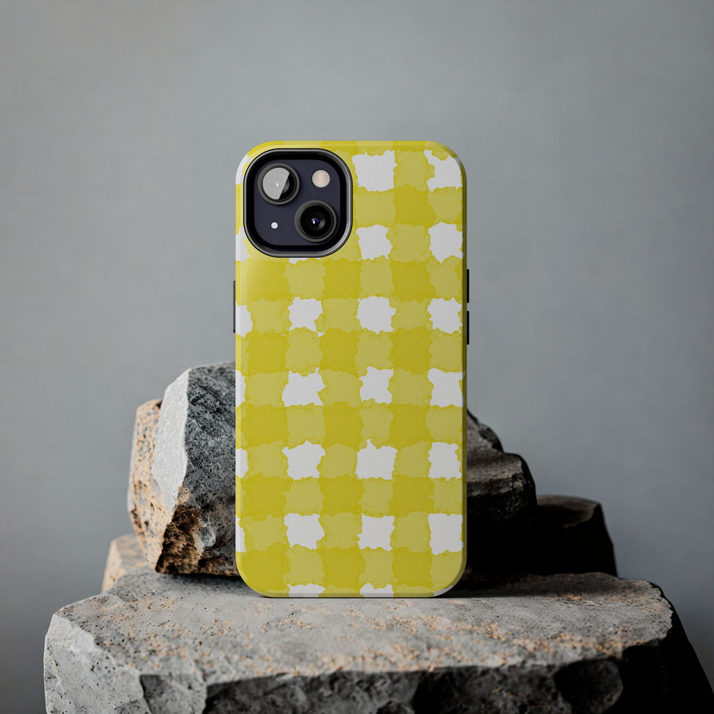 Yellow Gingham Phone Case